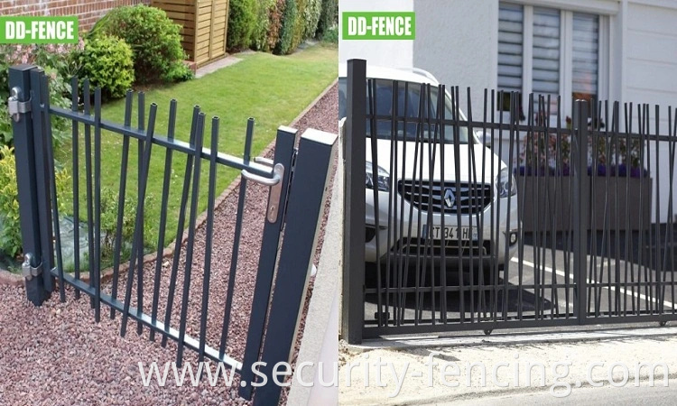 Outdoor Ornamental Galvanized Steel Fence Panel Metal Fencing Wrought Iron Fence for Garden Yard